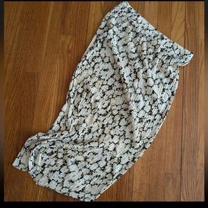 ASOS Brand New Floral Daisy Pleated Elasticated Summer Skirt Size 10